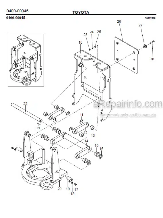 Photo 1 - Toyota 7PLL24 Spare Parts Catalogue Powered Pallet Truck 211948 SN571086-