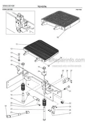 Photo 6 - Toyota 7PLL24 Spare Parts Catalogue Powered Pallet Truck 212118 SN578959-