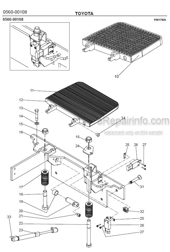 Photo 1 - Toyota 7PLL24 Spare Parts Catalogue Powered Pallet Truck 213478 SN584971-