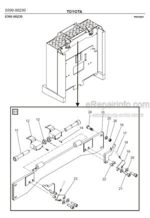 Photo 9 - Toyota 7PLL24 Spare Parts Catalogue Powered Pallet Truck 214221 SN586879-