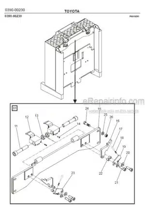 Photo 4 - Toyota 7PLL24 Spare Parts Catalogue Powered Pallet Truck 214221 SN586879-