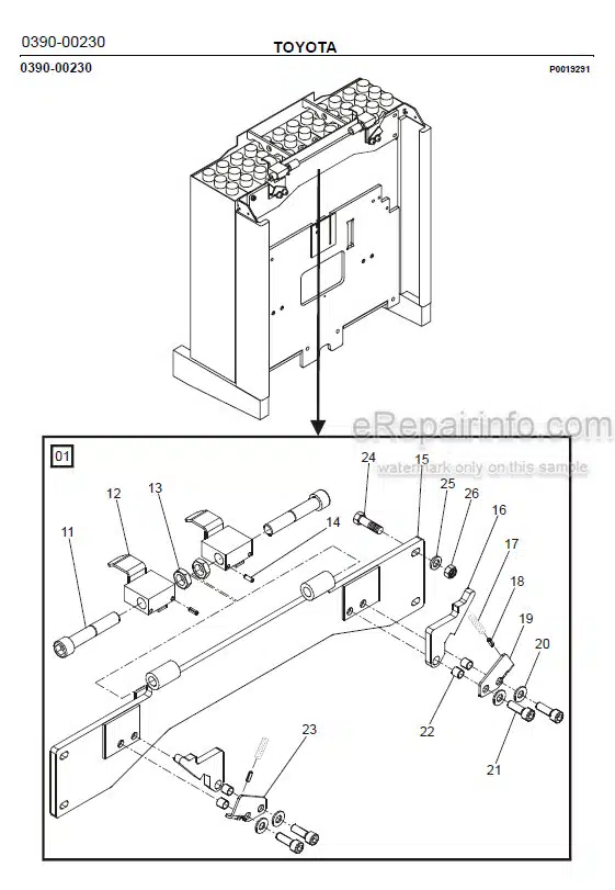 Photo 1 - Toyota 7PLL24 Spare Parts Catalogue Powered Pallet Truck 214221 SN586879-