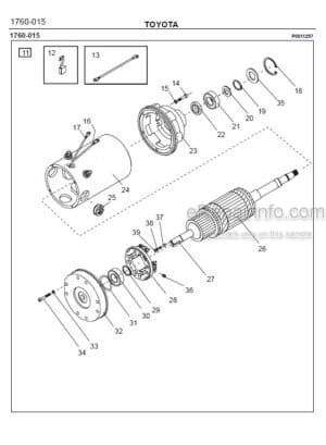 Photo 5 - Toyota 7PM18 7PM20 7PM20N Spare Parts Catalogue Powered Pallet Truck 182902 SN413000-