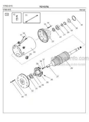 Photo 6 - Toyota 7PM18 7PM20 7PM20N Spare Parts Catalogue Powered Pallet Truck 182902 SN413000-