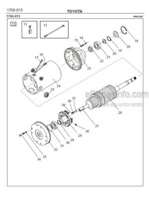 Photo 3 - Toyota 7PM18 7PM20 7PM20N Spare Parts Catalogue Powered Pallet Truck 202596 SN434185-