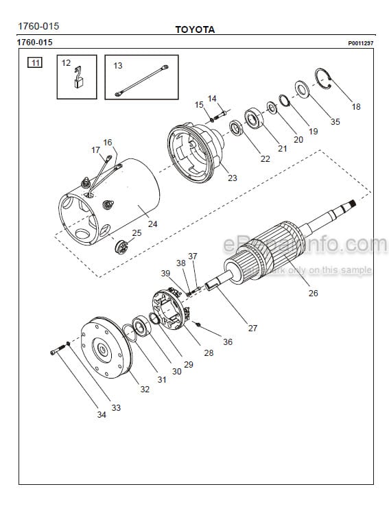 Photo 1 - Toyota 7PM18 7PM20 7PM20N Spare Parts Catalogue Powered Pallet Truck 202596 SN434185-