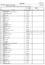 Photo 4 - Toyota 7PM18 7PM20 7PM20N Spare Parts Catalogue Powered Pallet Truck 202596 SN434185-