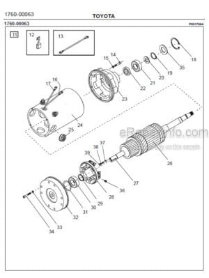 Photo 1 - Toyota 7PM18 7PM20 7PM20N Spare Parts Catalogue Powered Pallet Truck 210494 SN570989-