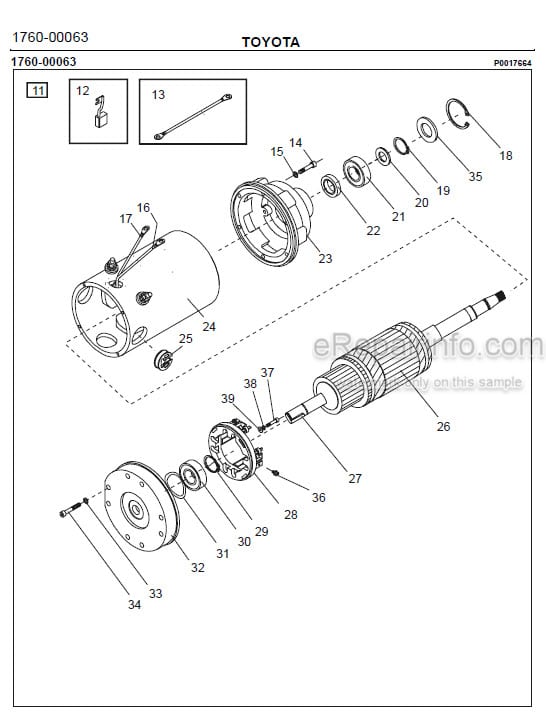 Photo 1 - Toyota 7PM18 7PM20 7PM20N Spare Parts Catalogue Powered Pallet Truck 210494 SN570989-
