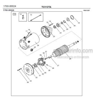 Photo 11 - Toyota 7PM18 7PM20 7PM20N Spare Parts Catalogue Powered Pallet Truck 213282 SN580443-
