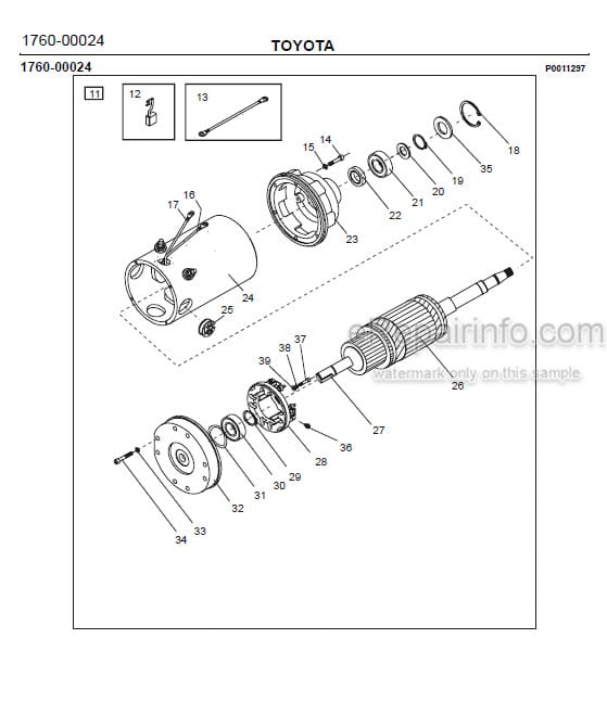 Photo 1 - Toyota 7PM18 7PM20 7PM20N Spare Parts Catalogue Powered Pallet Truck 213282 SN580443-