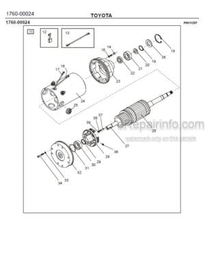 Photo 10 - Toyota 7PM18 7PM20 7PM20N Spare Parts Catalogue Powered Pallet Truck 213796 SN583112-