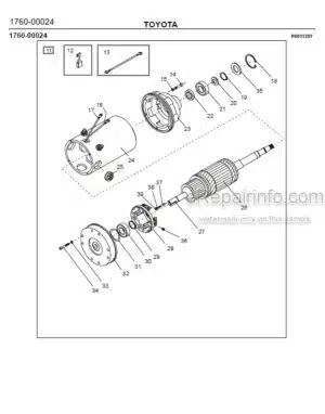 Photo 11 - Toyota 7PM18 7PM20 7PM20N Spare Parts Catalogue Powered Pallet Truck 213796 SN583112-