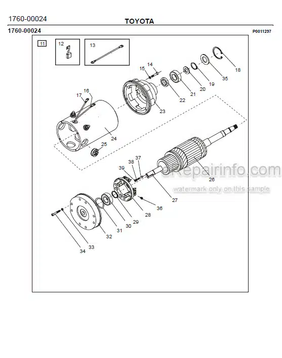 Photo 1 - Toyota 7PM18 7PM20 7PM20N Spare Parts Catalogue Powered Pallet Truck 213796 SN583112-