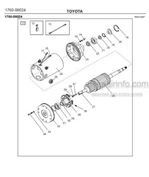 Photo 10 - Toyota 7PM18 7PM20 7PM20N Spare Parts Catalogue Powered Pallet Truck 214451 SN589637-