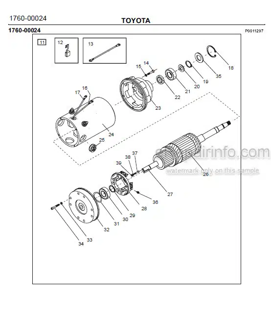Photo 1 - Toyota 7PM18 7PM20 7PM20N Spare Parts Catalogue Powered Pallet Truck 214451 SN589637-