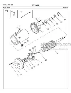 Photo 9 - Toyota 7PM18 7PM20 7PM20N Spare Parts Catalogue Powered Pallet Truck 216637 SN704423-