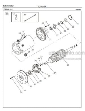 Photo 7 - Toyota 7PM18 7PM20 7PM20N Spare Parts Catalogue Powered Pallet Truck 219220 SN723981-