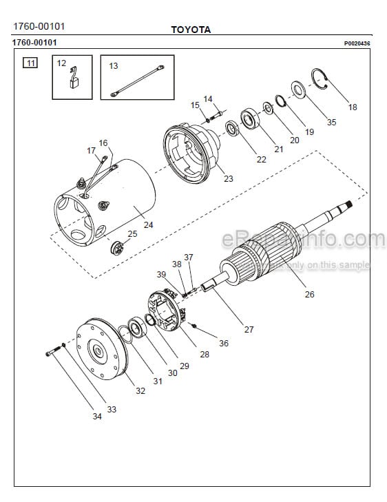 Photo 1 - Toyota 7PM18 7PM20 7PM20N Spare Parts Catalogue Powered Pallet Truck 219220 SN723981-