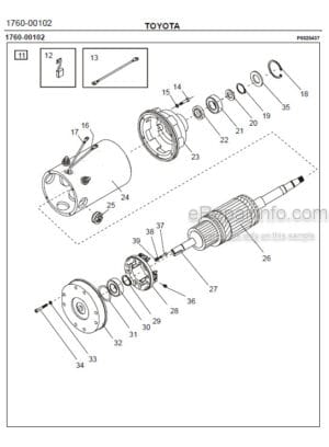 Photo 6 - Toyota 7PM18 7PM20 7PM20N Spare Parts Catalogue Powered Pallet Truck 224749 SN910327-