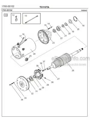 Photo 7 - Toyota 7PM18 7PM20 7PM20N Spare Parts Catalogue Powered Pallet Truck 224749 SN910327-