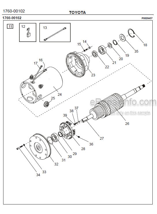 Photo 1 - Toyota 7PM18 7PM20 7PM20N Spare Parts Catalogue Powered Pallet Truck 224749 SN910327-