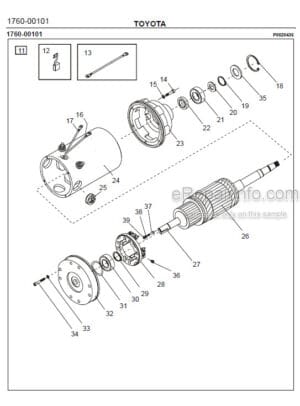 Photo 4 - Toyota 7PM18 7PM20 7PM20N Spare Parts Catalogue Powered Pallet Truck 236420 SN945168-