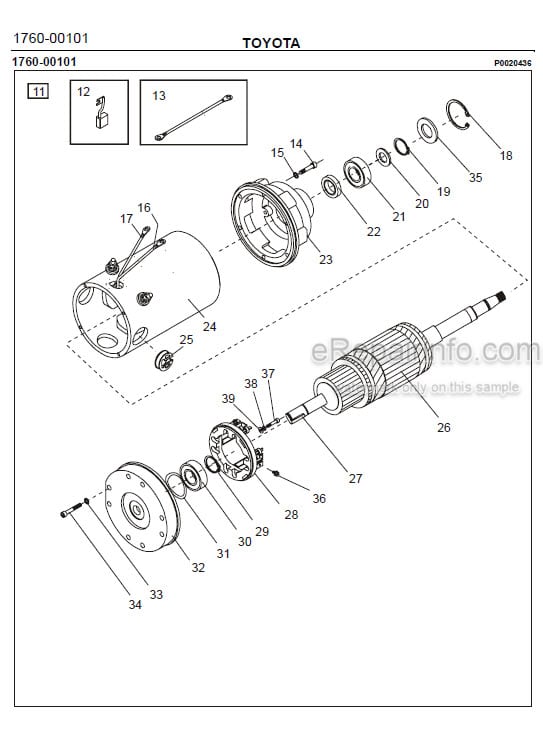 Photo 1 - Toyota 7PM18 7PM20 7PM20N Spare Parts Catalogue Powered Pallet Truck 236420 SN945168-