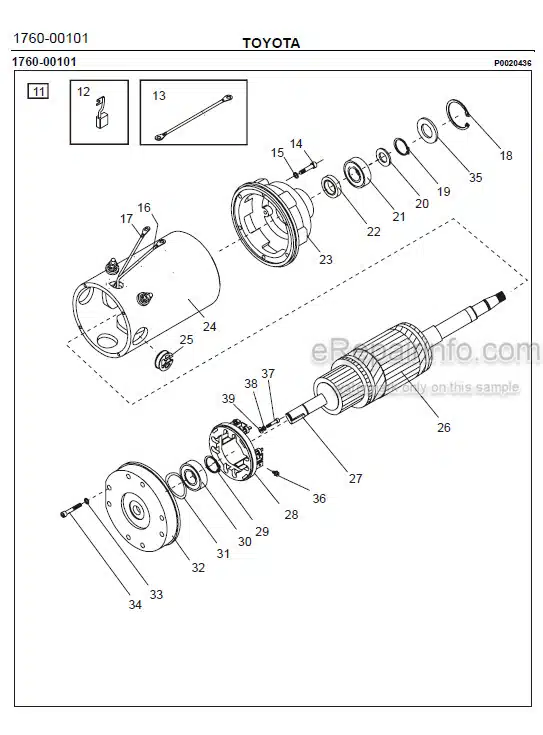 Photo 1 - Toyota 7PM18 7PM20 7PM20N Spare Parts Catalogue Powered Pallet Truck 236420 SN945168-
