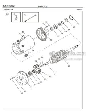 Photo 3 - Toyota 7PM18 7PM20 7PM20N Spare Parts Catalogue Powered Pallet Truck 239389 SN955773-