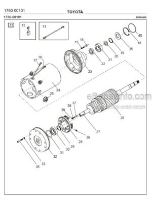 Photo 1 - Toyota 7PM18 7PM20 7PM20N Spare Parts Catalogue Powered Pallet Truck 244856 SN970566-