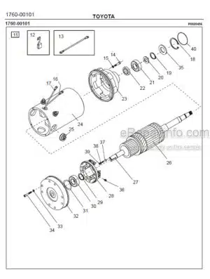 Photo 2 - Toyota 7PM18 7PM20 7PM20N Spare Parts Catalogue Powered Pallet Truck 244856 SN970566-