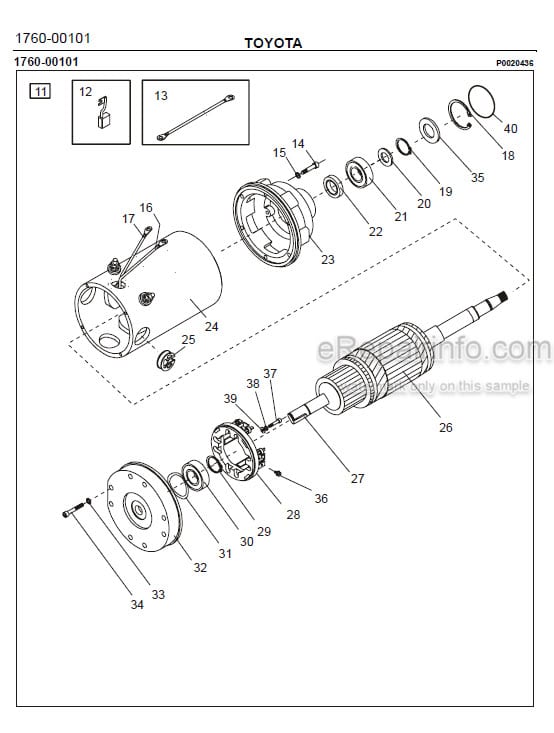 Photo 1 - Toyota 7PM18 7PM20 7PM20N Spare Parts Catalogue Powered Pallet Truck 244856 SN970566-