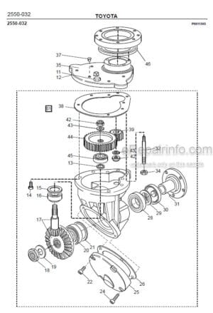 Photo 4 - Toyota 7PM18 7PM20 7PM20N Spare Parts Catalogue Powered Pallet Truck 201143 SN432442-