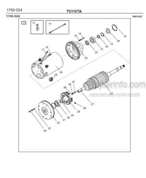 Photo 2 - Toyota 7PM18 7PM20 7PM20N Spare Parts Catalogue Powered Pallet Truck 208712 SN561051-