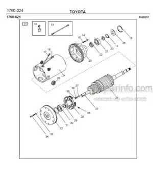 Photo 3 - Toyota 7PM18 7PM20 7PM20N Spare Parts Catalogue Powered Pallet Truck 208712 SN561051-