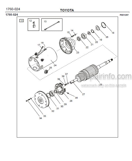 Photo 1 - Toyota 7PM18 7PM20 7PM20N Spare Parts Catalogue Powered Pallet Truck 208712 SN561051-