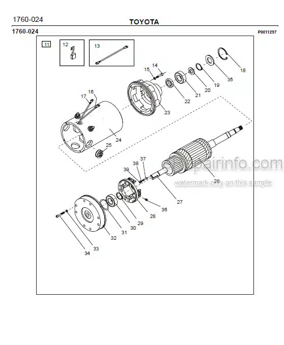 Photo 1 - Toyota 7PM18 7PM20 7PM20N Spare Parts Catalogue Powered Pallet Truck 208712 SN561051-