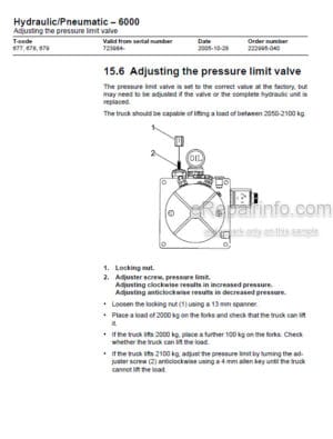 Photo 6 - Toyota 7SLL12.5 To 7SLL16F Service Manual Powered Pallet Stacker 222641-040 SN711956-