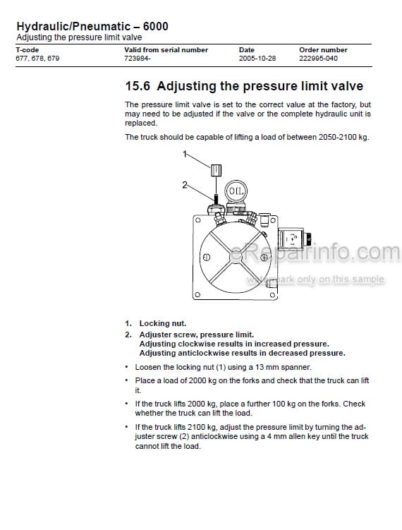 Photo 1 - Toyota 7PM18 7PM20 7PML20 Service Manual Powered Pallet Truck 222995-040 SN723984-