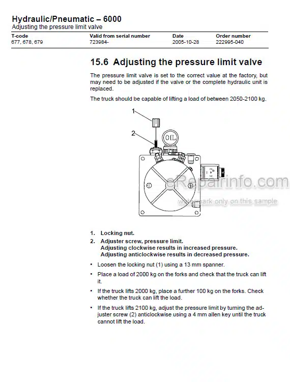 Photo 1 - Toyota 7PM18 7PM20 7PML20 Service Manual Powered Pallet Truck 222995-040 SN723984-