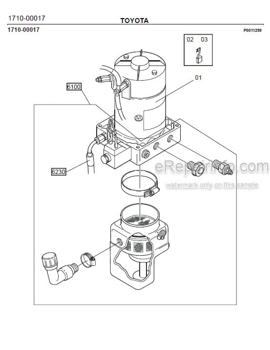 Photo 1 - Toyota 7PML20-6 7PML20-8 Spare Parts Catalogue Powered Pallet Truck 210497 SN570989-