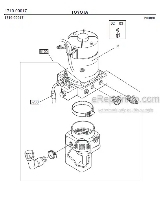 Photo 1 - Toyota 7PML20-6 7PML20-8 Spare Parts Catalogue Powered Pallet Truck 210497 SN570989-