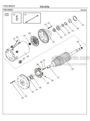 Photo 11 - Toyota 7PML20-6 7PML20-8 Spare Parts Catalogue Powered Pallet Truck 212235 SN574415-