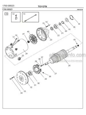 Photo 5 - Toyota 7PML20-6 7PML20-8 Spare Parts Catalogue Powered Pallet Truck 212235 SN574415-