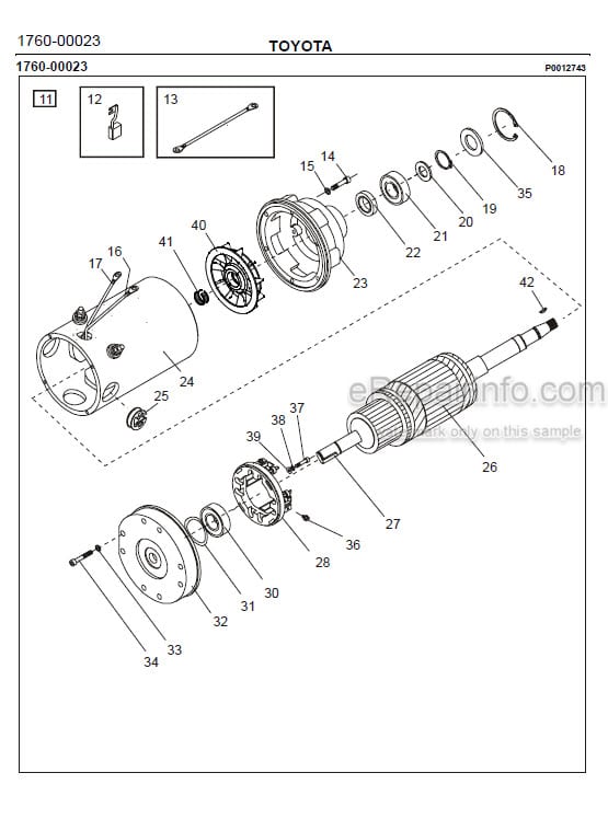 Photo 1 - Toyota 7PML20-6 7PML20-8 Spare Parts Catalogue Powered Pallet Truck 212235 SN574415-