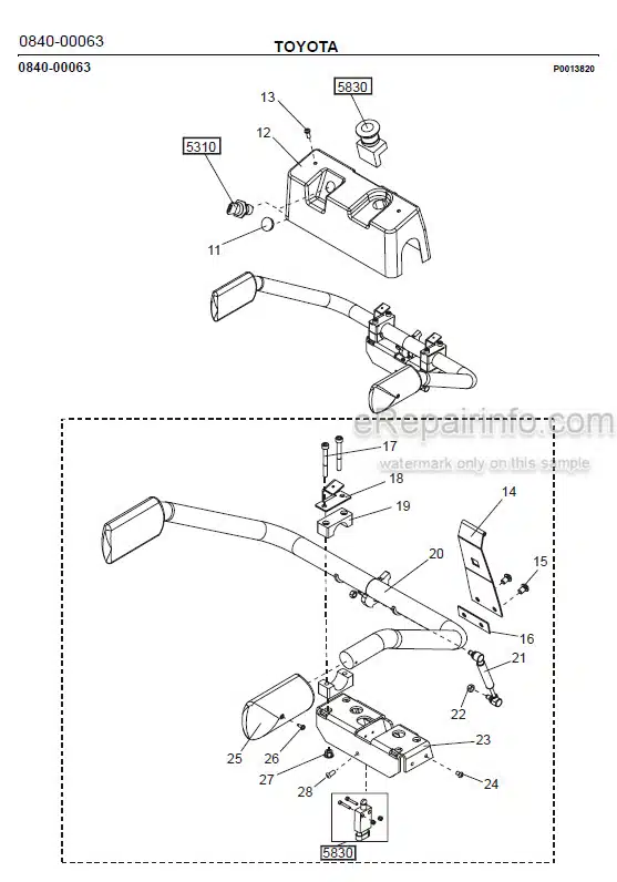 Photo 1 - Toyota 7PML20-6 7PML20-8 Spare Parts Catalogue Powered Pallet Truck 213481 SN583112-