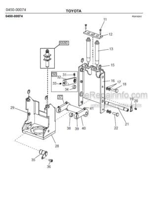 Photo 8 - Toyota 7PML20-6 7PML20-8 Spare Parts Catalogue Powered Pallet Truck 214454 SN589637-