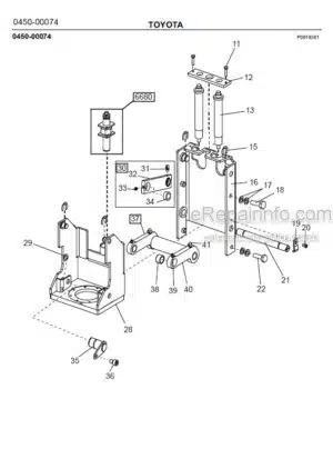 Photo 2 - Toyota 7PML20-6 7PML20-8 Spare Parts Catalogue Powered Pallet Truck 214454 SN589637-