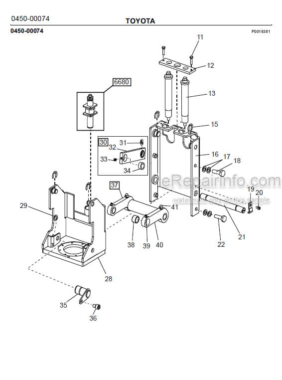 Photo 1 - Toyota 7PML20-6 7PML20-8 Spare Parts Catalogue Powered Pallet Truck 214454 SN589637-